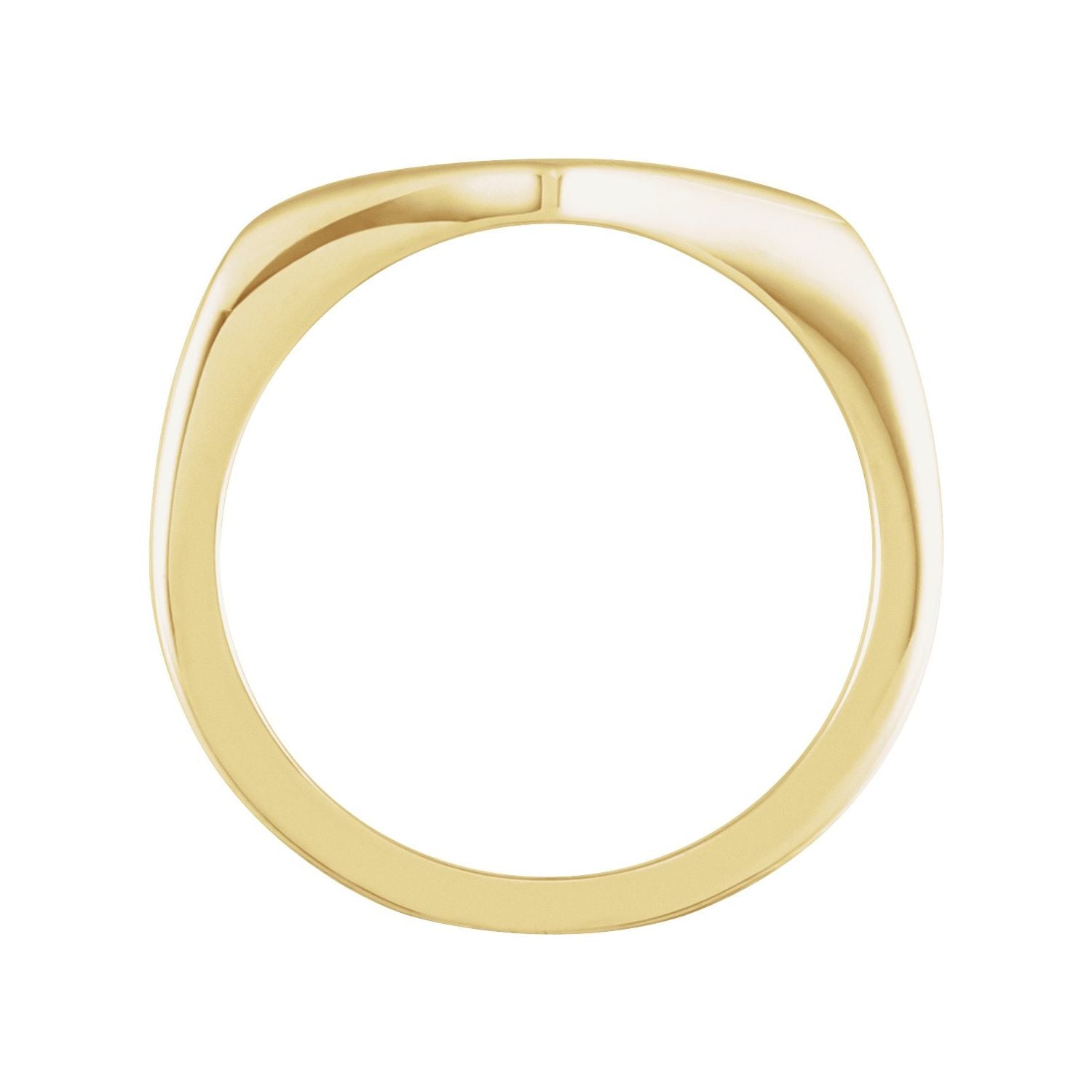 Geometric Signet Ring — 15.5 x 7.6 mm, yellow gold