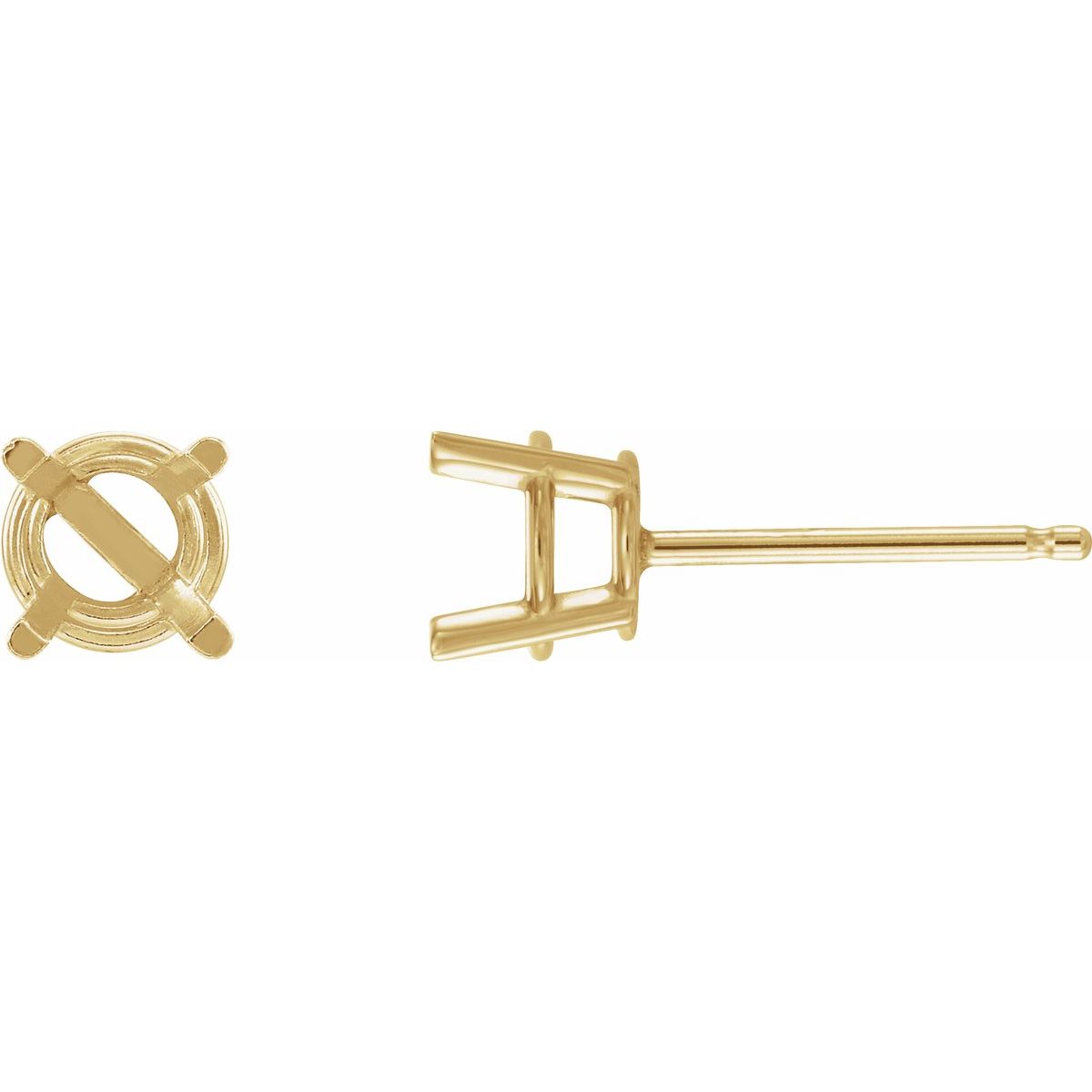 4-Prong Basket Diamond Solitaire Earrings