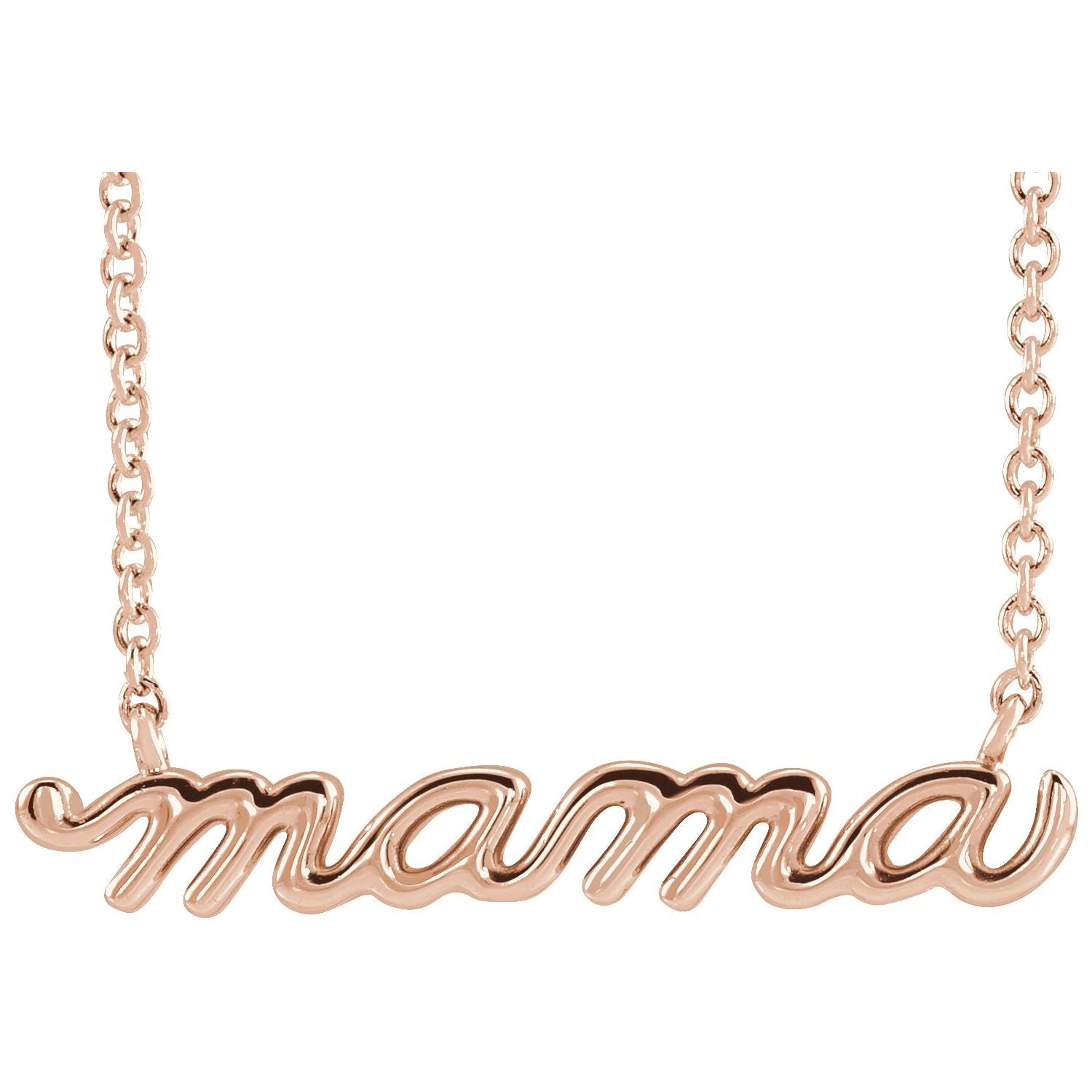 Petite Mama Necklace — rose gold