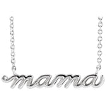 Petite Mama Necklace — white gold