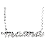 Petite Mama Necklace — white gold