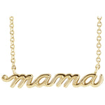 Petite Mama Necklace — yellow gold