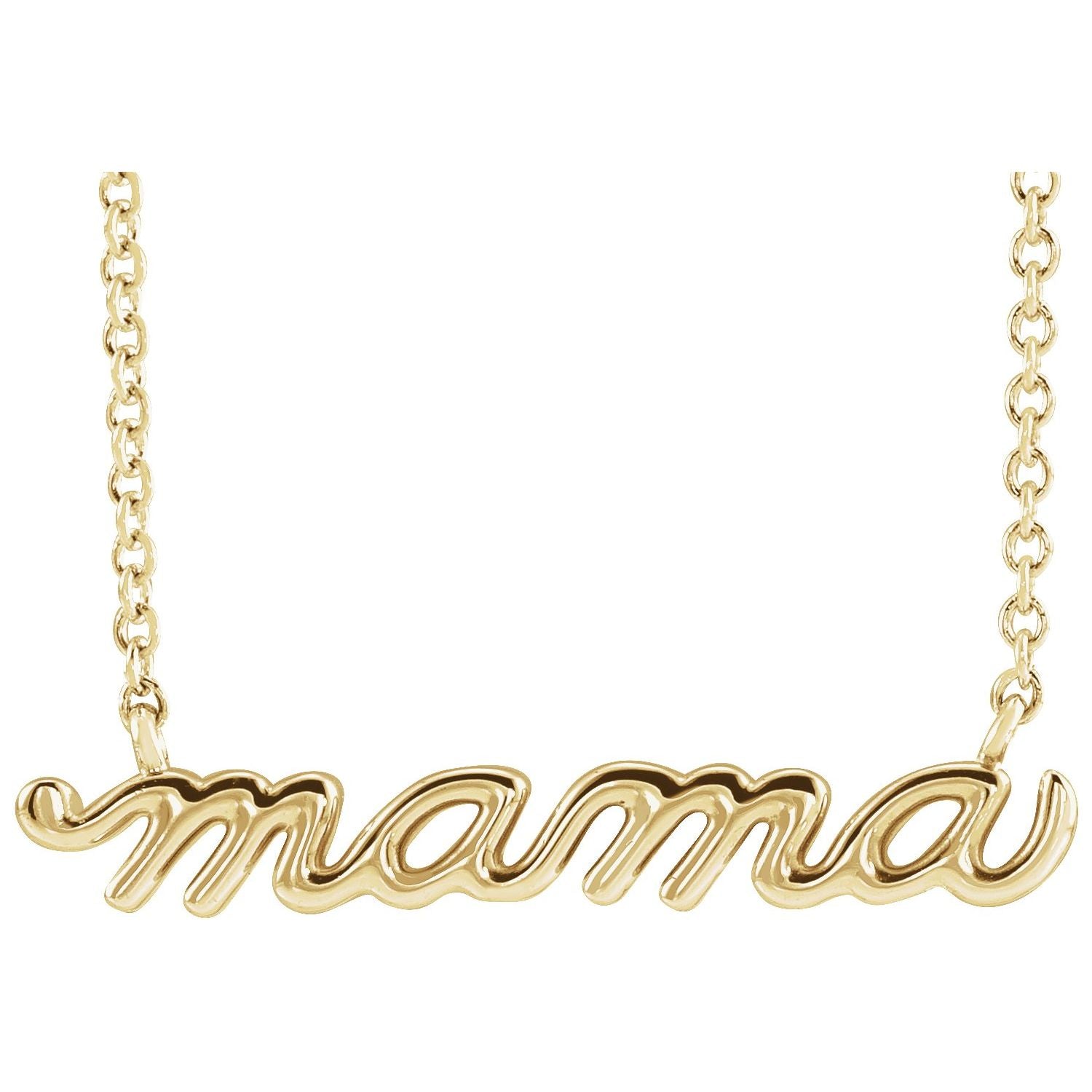Petite Mama Necklace — yellow gold