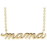 Petite Mama Necklace — yellow gold