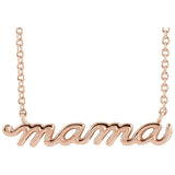Petite Mama Necklace — Rose gold
