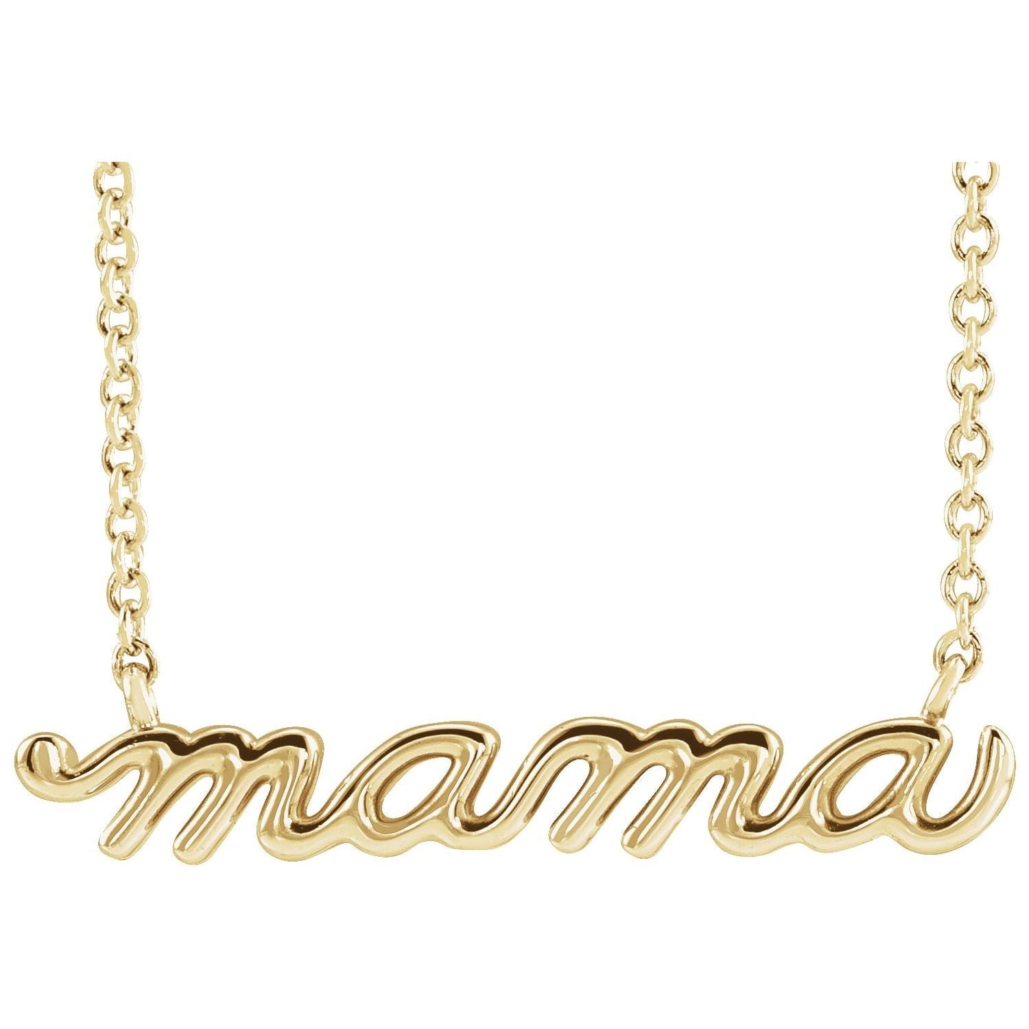 Petite Mama Necklace — Yellow gold