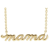 Petite Mama Necklace — Yellow gold