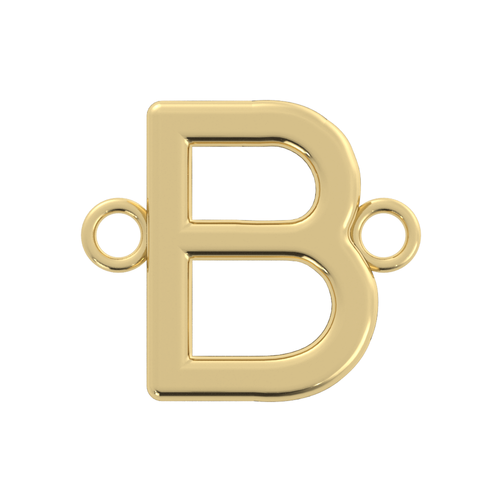 Initial Letter Connector  (Silver or Gold Plated)