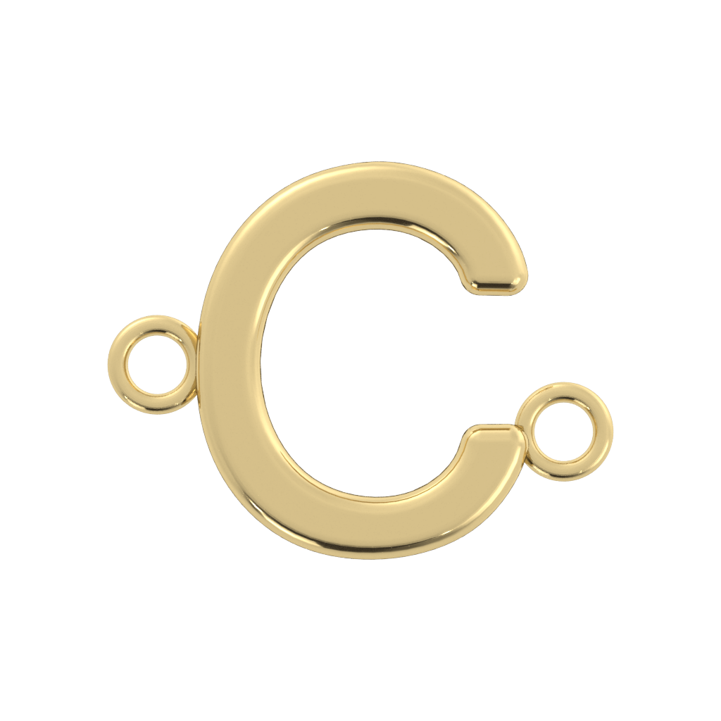 Initial Letter Connector  (14k Gold)