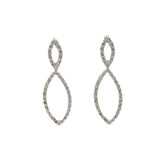 Double Pear Shape Earrings 18k White Gold and Diamonds