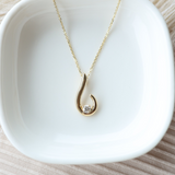 Minimalist Gold Swirl Pendant