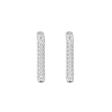 Square Diamond Hoop Earrings