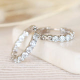 Inside Out Diamond Hoop Earrings (3.50 carat tw)