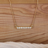 Horizontal Diamond Bar Necklace