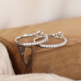Diamond Hoop Earrings