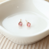 Round Pink Diamond Solitaire Earrings (0.50 carat tw)