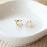 2.00 Carat TW Asscher Cut Diamond Solitaire Earrings