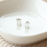 1.00 Carat TW Emerald Cut Diamond Solitaire Earrings