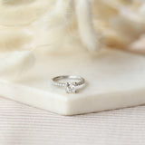 Platinum Princess Cut Engagement Ring