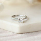 Platinum Princess Cut Engagement Ring