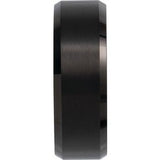 Black Tungsten Beveled-Edge Inlay Band