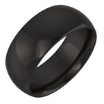 Black Zirconium Comfort-Fit Half Round Band