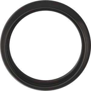 Black Zirconium Comfort-Fit Half Round Band