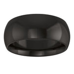 Black Zirconium Comfort-Fit Half Round Band