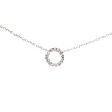 14KW Natural Diamond (1/8 ctw) Open Circle Necklace