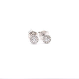 14KW Natural Diamond (1/6 ctw) Cluster Earrings