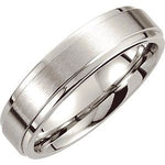 Cobalt Stepped-Edge Comfort-Fit Flat Band
