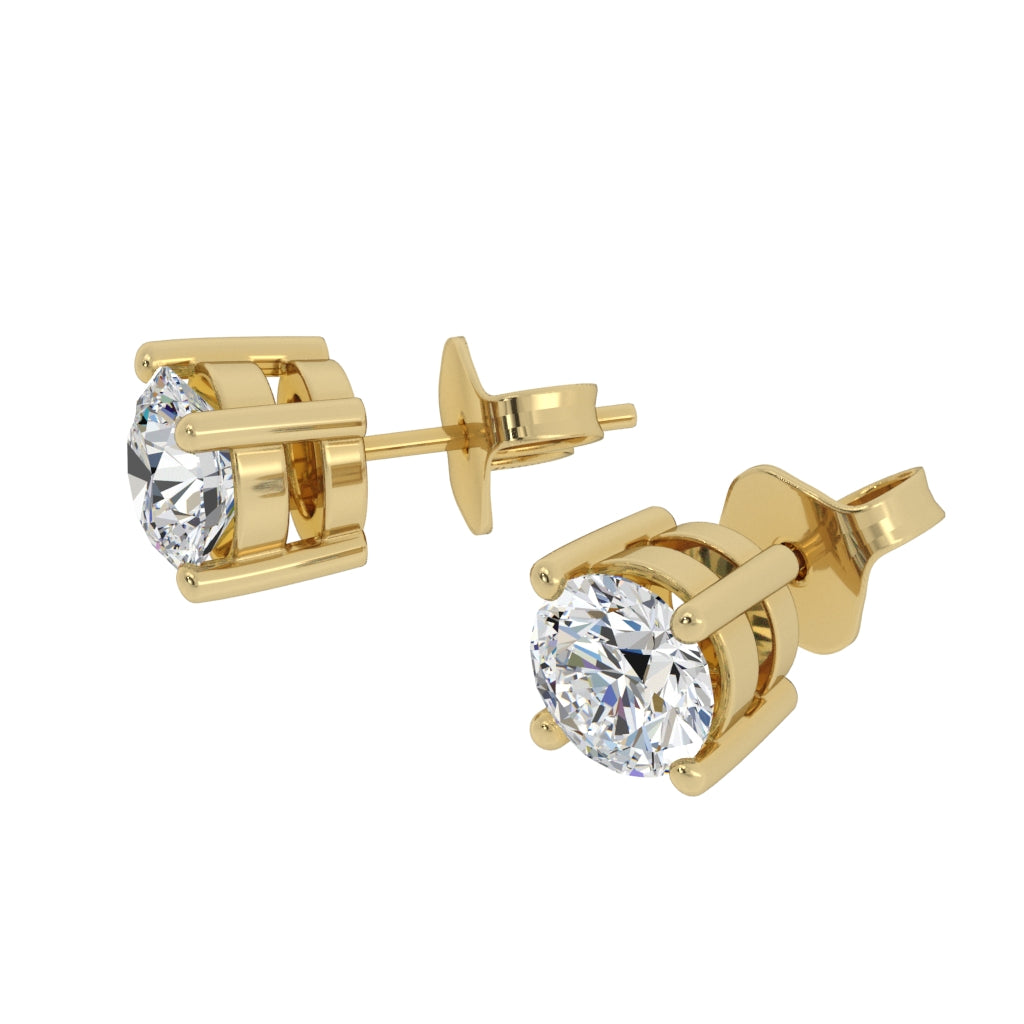 Diamond Solitaire Earrings