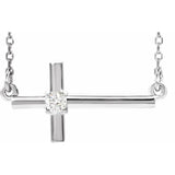 Sideways Cross with Diamond