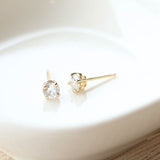 Lab-grown diamond stud earrings in 14k yellow gold