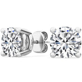 Round Natural Diamond Solitaire Earrings