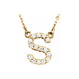 Diamond Initial Pendant