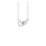 Sterling Silver Intertwined Heart Pendant