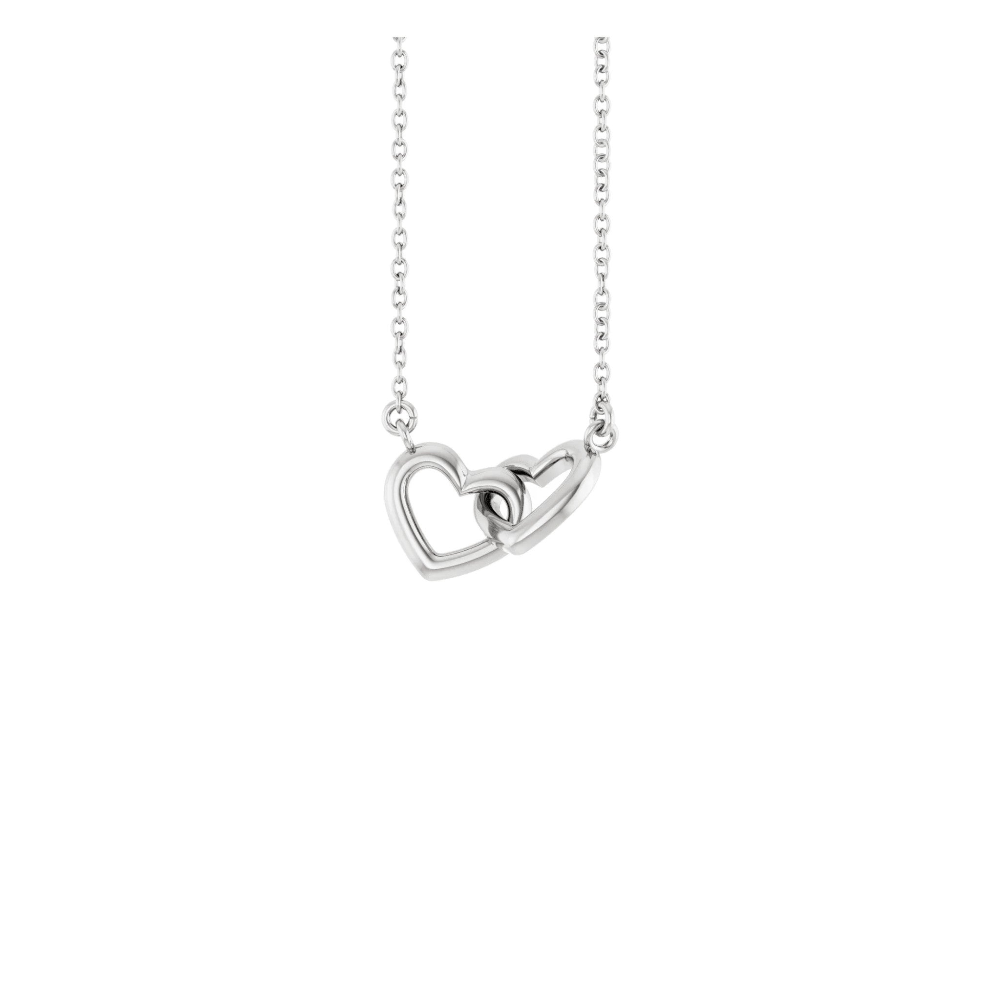 Sterling Silver Intertwined Heart Pendant